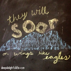 made on my own chalkboard with my own hands :)